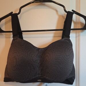 Black And Silver Sports Bra